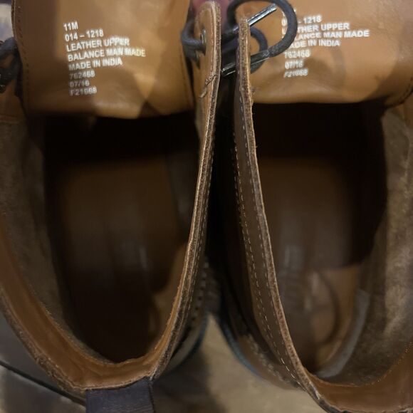 Stafford Mens 11M Brown Leather Wingtip Chukka Boots Dress Casual Lace Up EUC